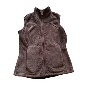 The North Face Brown Women's Zip Up Vest - SMALL